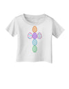 Easter Egg Cross Faux Applique Infant T-Shirt-Infant T-Shirt-TooLoud-White-06-Months-Davson Sales