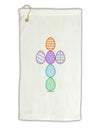 Easter Egg Cross Faux Applique Micro Terry Gromet Golf Towel 16 x 25 inch-Golf Towel-TooLoud-White-Davson Sales