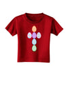 Easter Egg Cross Faux Applique Toddler T-Shirt Dark-Toddler T-Shirt-TooLoud-Red-2T-Davson Sales