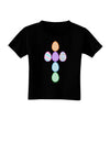 Easter Egg Cross Faux Applique Toddler T-Shirt Dark-Toddler T-Shirt-TooLoud-Black-2T-Davson Sales