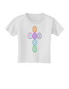 Easter Egg Cross Faux Applique Toddler T-Shirt-Toddler T-Shirt-TooLoud-White-2T-Davson Sales