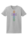 Easter Egg Cross Faux Applique Womens T-Shirt-Womens T-Shirt-TooLoud-AshGray-X-Small-Davson Sales