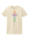 Easter Egg Cross Faux Applique Womens T-Shirt-Womens T-Shirt-TooLoud-Natural-X-Small-Davson Sales