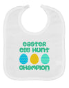 Easter Egg Hunt Champion - Blue and Green Baby Bib by TooLoud