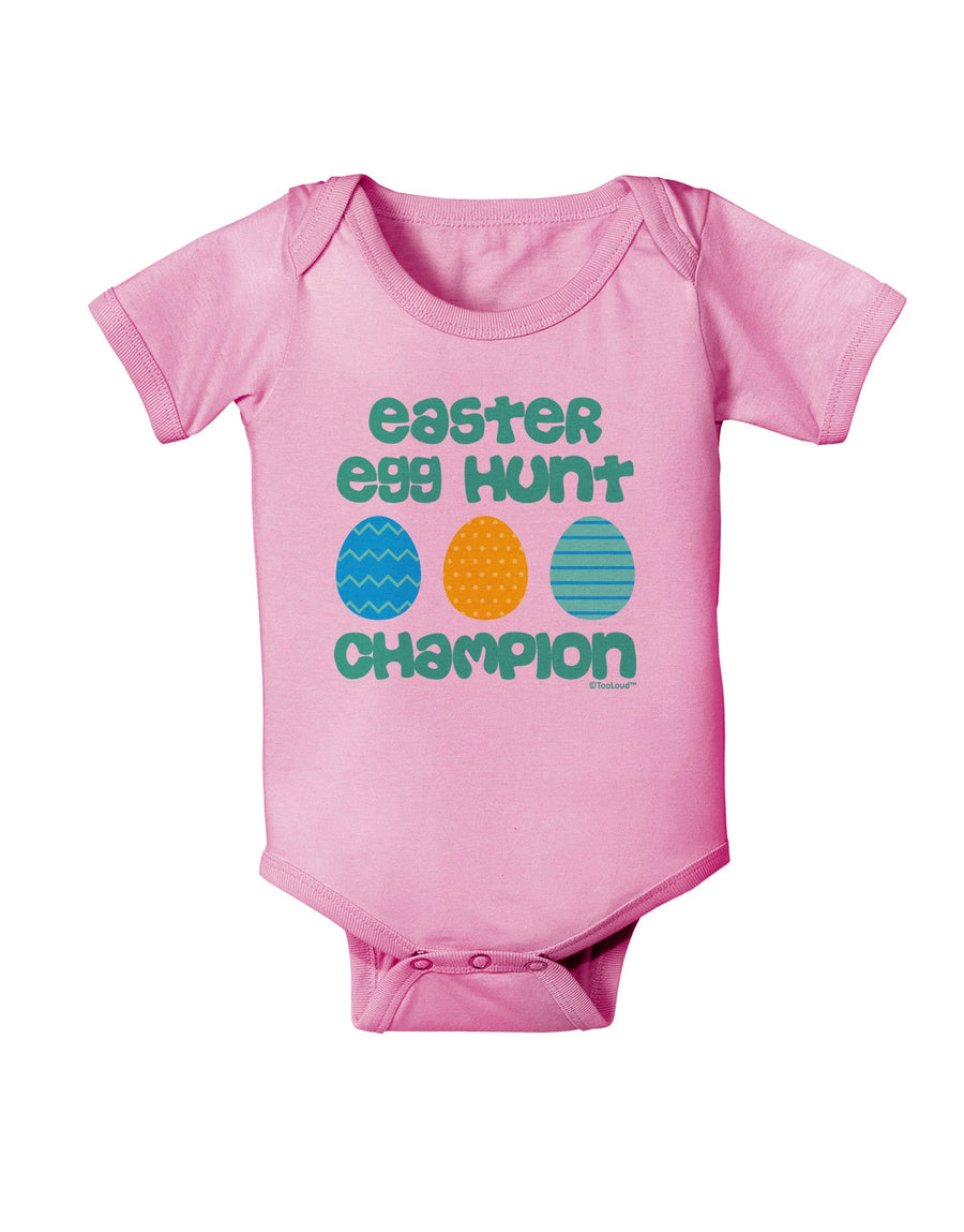 Easter Egg Hunt Champion - Blue and Green Baby Romper Bodysuit by TooLoud-Baby Romper-TooLoud-White-06-Months-Davson Sales