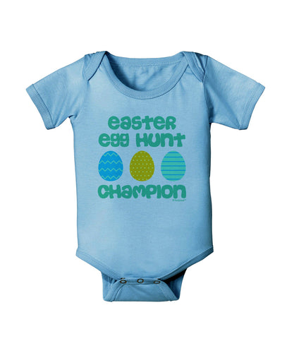 Easter Egg Hunt Champion - Blue and Green Baby Romper Bodysuit by TooLoud-Baby Romper-TooLoud-Light-Blue-06-Months-Davson Sales