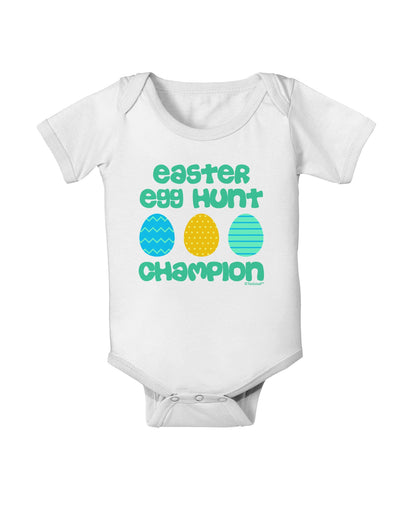 Easter Egg Hunt Champion - Blue and Green Baby Romper Bodysuit by TooLoud-Baby Romper-TooLoud-White-06-Months-Davson Sales