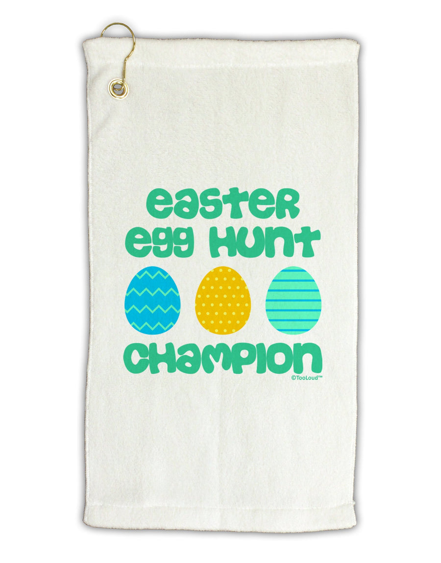 Easter Egg Hunt Champion - Blue and Green Micro Terry Gromet Golf Towel 16 x 25 inch by TooLoud-Golf Towel-TooLoud-White-Davson Sales