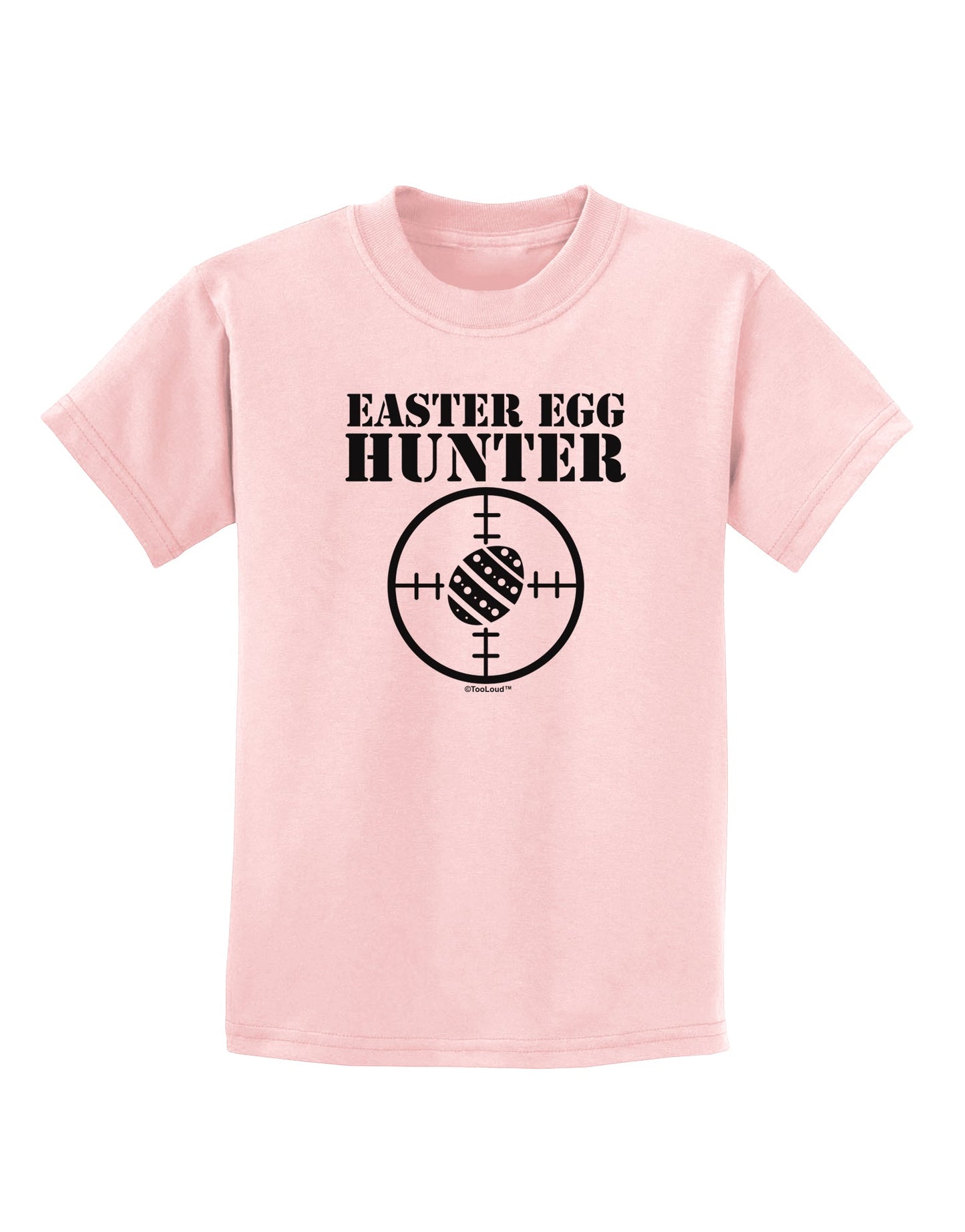 Easter Egg Hunter Black and White Childrens T-Shirt by TooLoud-Childrens T-Shirt-TooLoud-PalePink-X-Small-Davson Sales