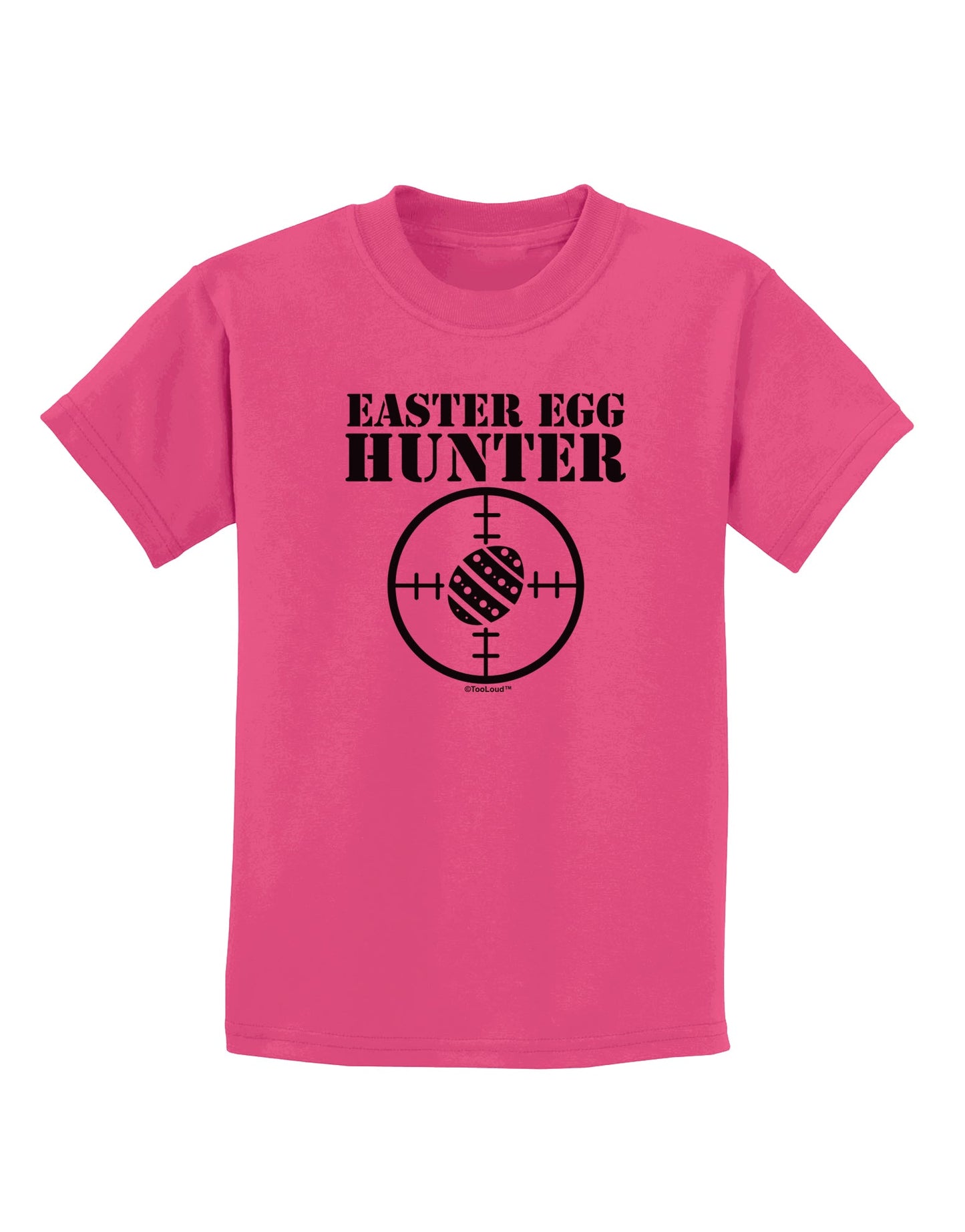 Easter Egg Hunter Black and White Childrens T-Shirt by TooLoud-Childrens T-Shirt-TooLoud-Sangria-X-Small-Davson Sales