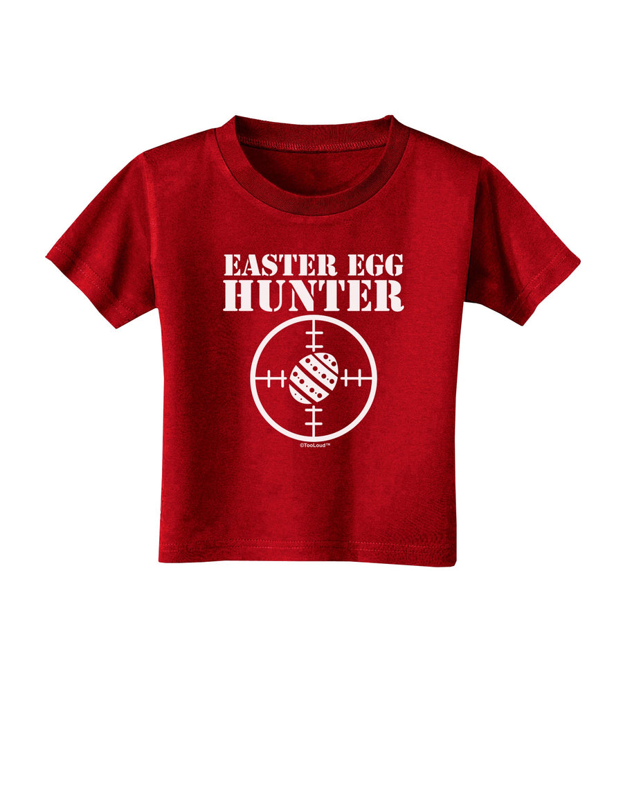 Easter Egg Hunter Black and White Toddler T-Shirt Dark by TooLoud-Toddler T-Shirt-TooLoud-Black-2T-Davson Sales