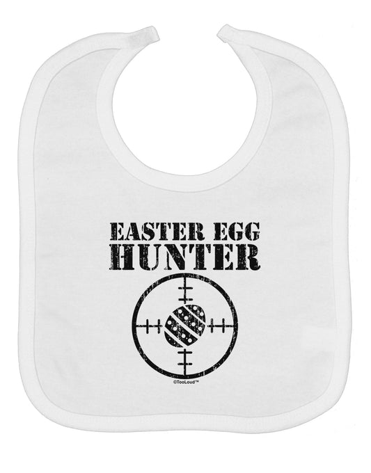 Easter Egg Hunter Distressed Baby Bib by TooLoud