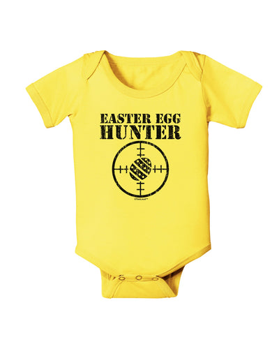 Easter Egg Hunter Distressed Baby Romper Bodysuit by TooLoud-Baby Romper-TooLoud-Yellow-06-Months-Davson Sales
