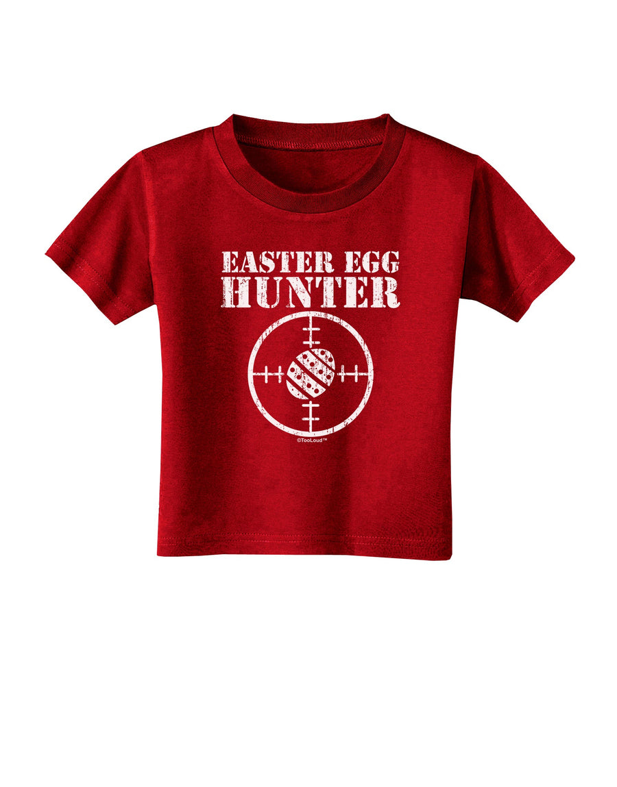 Easter Egg Hunter Distressed Toddler T-Shirt Dark by TooLoud-Toddler T-Shirt-TooLoud-Black-2T-Davson Sales