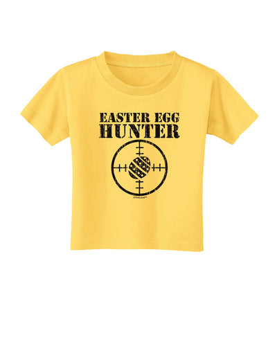Easter Egg Hunter Distressed Toddler T-Shirt by TooLoud-Toddler T-Shirt-TooLoud-Yellow-2T-Davson Sales