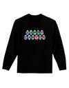 Easter Eggs Happy Easter Adult Long Sleeve Dark T-Shirt-TooLoud-Black-Small-Davson Sales