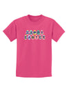 Easter Eggs Happy Easter Childrens Dark T-Shirt-Childrens T-Shirt-TooLoud-Sangria-X-Small-Davson Sales