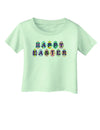 Easter Eggs Happy Easter Infant T-Shirt-Infant T-Shirt-TooLoud-Light-Green-06-Months-Davson Sales