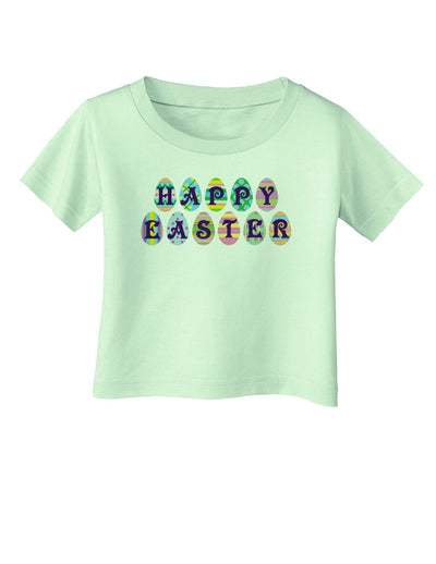 Easter Eggs Happy Easter Infant T-Shirt-Infant T-Shirt-TooLoud-Light-Green-06-Months-Davson Sales