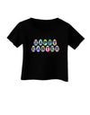 Easter Eggs Happy Easter Infant T-Shirt Dark-Infant T-Shirt-TooLoud-Black-06-Months-Davson Sales