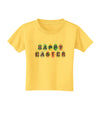 Easter Eggs Happy Easter Toddler T-Shirt-Toddler T-Shirt-TooLoud-Yellow-2T-Davson Sales