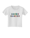 Easter Eggs Happy Easter Toddler T-Shirt-Toddler T-Shirt-TooLoud-White-2T-Davson Sales