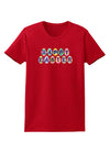 Easter Eggs Happy Easter Womens Dark T-Shirt-TooLoud-Red-X-Small-Davson Sales