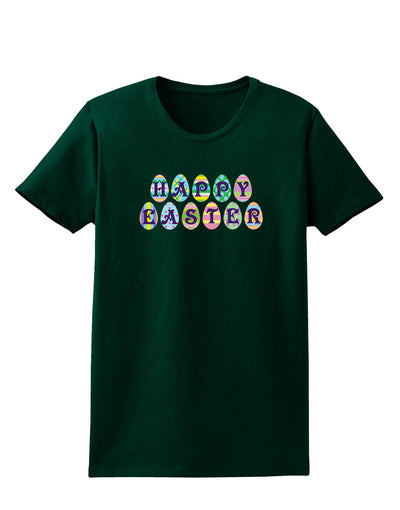 Easter Eggs Happy Easter Womens Dark T-Shirt-TooLoud-Forest-Green-Small-Davson Sales