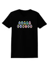 Easter Eggs Happy Easter Womens Dark T-Shirt-TooLoud-Black-X-Small-Davson Sales