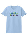 Easter Eggs Happy Easter Womens T-Shirt-Womens T-Shirt-TooLoud-Light-Blue-X-Small-Davson Sales