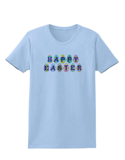 Easter Eggs Happy Easter Womens T-Shirt-Womens T-Shirt-TooLoud-Light-Blue-X-Small-Davson Sales