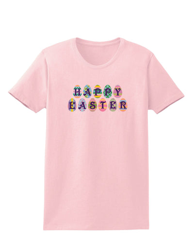 Easter Eggs Happy Easter Womens T-Shirt-Womens T-Shirt-TooLoud-PalePink-X-Small-Davson Sales