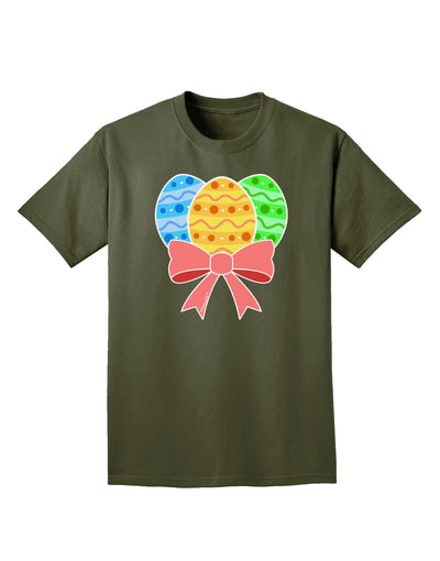 Easter Eggs With Bow Adult Dark T-Shirt by TooLoud-Mens T-Shirt-TooLoud-Military-Green-Small-Davson Sales