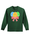 Easter Eggs With Bow Adult Long Sleeve Dark T-Shirt by TooLoud-TooLoud-Dark-Green-Small-Davson Sales