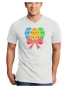 Easter Eggs With Bow Adult V-Neck T-shirt by TooLoud-Mens V-Neck T-Shirt-TooLoud-White-Small-Davson Sales