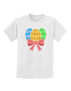 Easter Eggs With Bow Childrens T-Shirt by TooLoud-Childrens T-Shirt-TooLoud-White-X-Small-Davson Sales