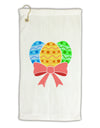 Easter Eggs With Bow Micro Terry Gromet Golf Towel 16 x 25 inch by TooLoud