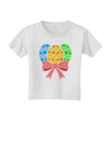 Easter Eggs With Bow Toddler T-Shirt by TooLoud-Toddler T-Shirt-TooLoud-White-2T-Davson Sales
