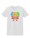 Easter Eggs With Bow Womens T-Shirt by TooLoud-Womens T-Shirt-TooLoud-White-X-Small-Davson Sales