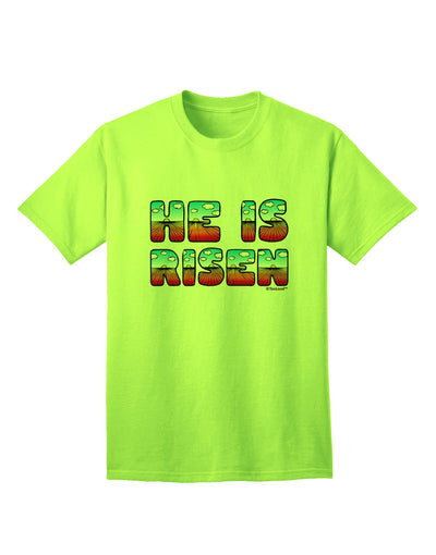 Easter Sunrise Letters Adult T-Shirt - Celebrating the Resurrection-Mens T-shirts-TooLoud-Neon-Green-Small-Davson Sales