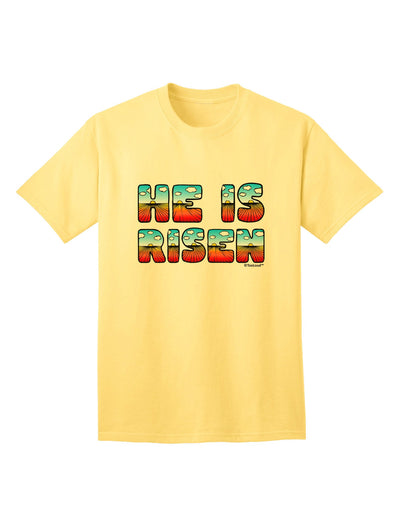 Easter Sunrise Letters Adult T-Shirt - Celebrating the Resurrection-Mens T-shirts-TooLoud-Yellow-Small-Davson Sales