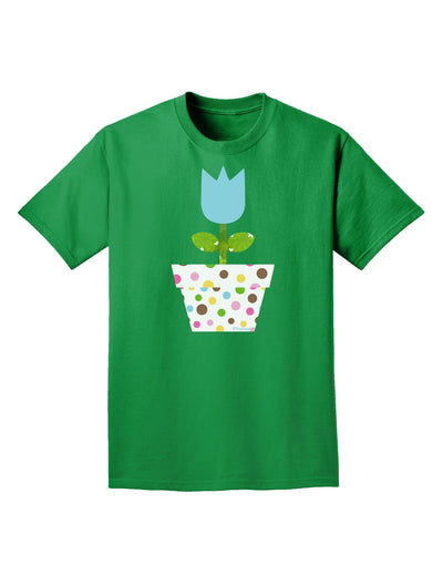 Easter Tulip Design - Blue Adult Dark T-Shirt by TooLoud-Mens T-Shirt-TooLoud-Kelly-Green-Small-Davson Sales