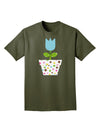 Easter Tulip Design - Blue Adult Dark T-Shirt by TooLoud-Mens T-Shirt-TooLoud-Military-Green-Small-Davson Sales