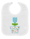 Easter Tulip Design - Blue Baby Bib by TooLoud