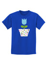 Easter Tulip Design - Blue Childrens Dark T-Shirt by TooLoud-Childrens T-Shirt-TooLoud-Royal-Blue-X-Small-Davson Sales