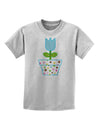 Easter Tulip Design - Blue Childrens T-Shirt by TooLoud-Childrens T-Shirt-TooLoud-AshGray-X-Small-Davson Sales