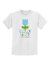 Easter Tulip Design - Blue Childrens T-Shirt by TooLoud-Childrens T-Shirt-TooLoud-White-X-Small-Davson Sales