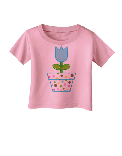 Easter Tulip Design - Blue Infant T-Shirt by TooLoud-Infant T-Shirt-TooLoud-Candy-Pink-06-Months-Davson Sales