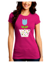 Easter Tulip Design - Blue Juniors Crew Dark T-Shirt by TooLoud-T-Shirts Juniors Tops-TooLoud-Hot-Pink-Juniors Fitted Small-Davson Sales