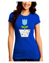 Easter Tulip Design - Blue Juniors Crew Dark T-Shirt by TooLoud-T-Shirts Juniors Tops-TooLoud-Royal-Blue-Juniors Fitted Small-Davson Sales